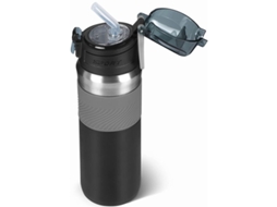 Garrafa de Água Isolada Linjou Sports com Canudo, 500ml, Anti-vazamento, Substituição Aço, Temperatura Manutenção