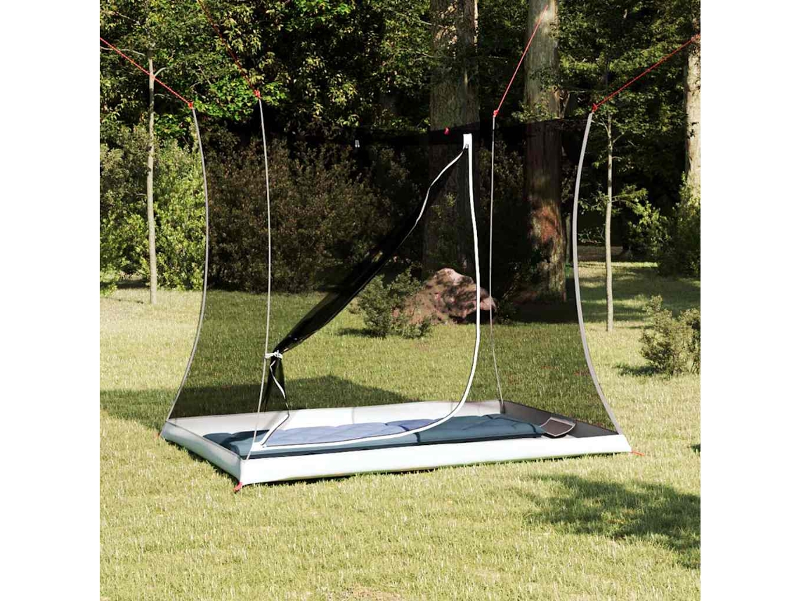 Vidaxl Tenda Interior 2 Pessoa Preto Com Rede