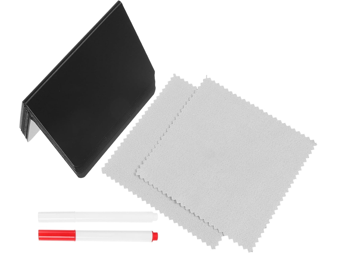 Placas De Mesa Sobremesas Em Plástico Preto, Fáceis De Escrever E Apagar, Instalação Simples Para Restaurantes E Quadros