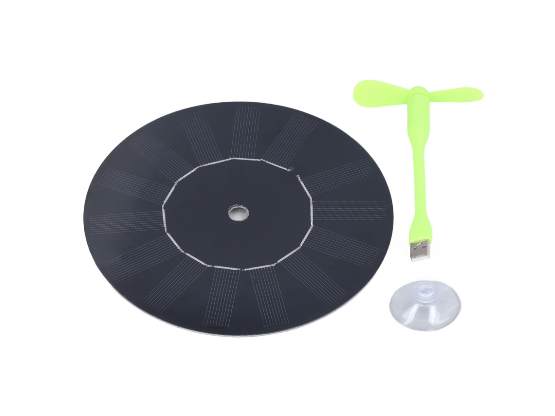 Ventilador Solar Usb Carro 5w Silicone Monocristalino