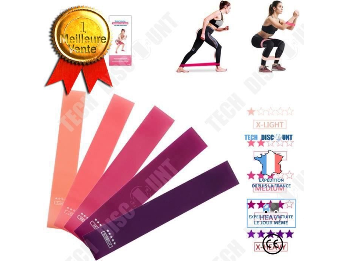 Bandas de Borracha de Treino TECH DISCOUNT (5 Peças)