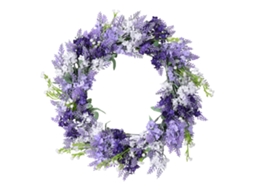 Guirlanda de Lavanda Artificial Porta Decoração 40cm