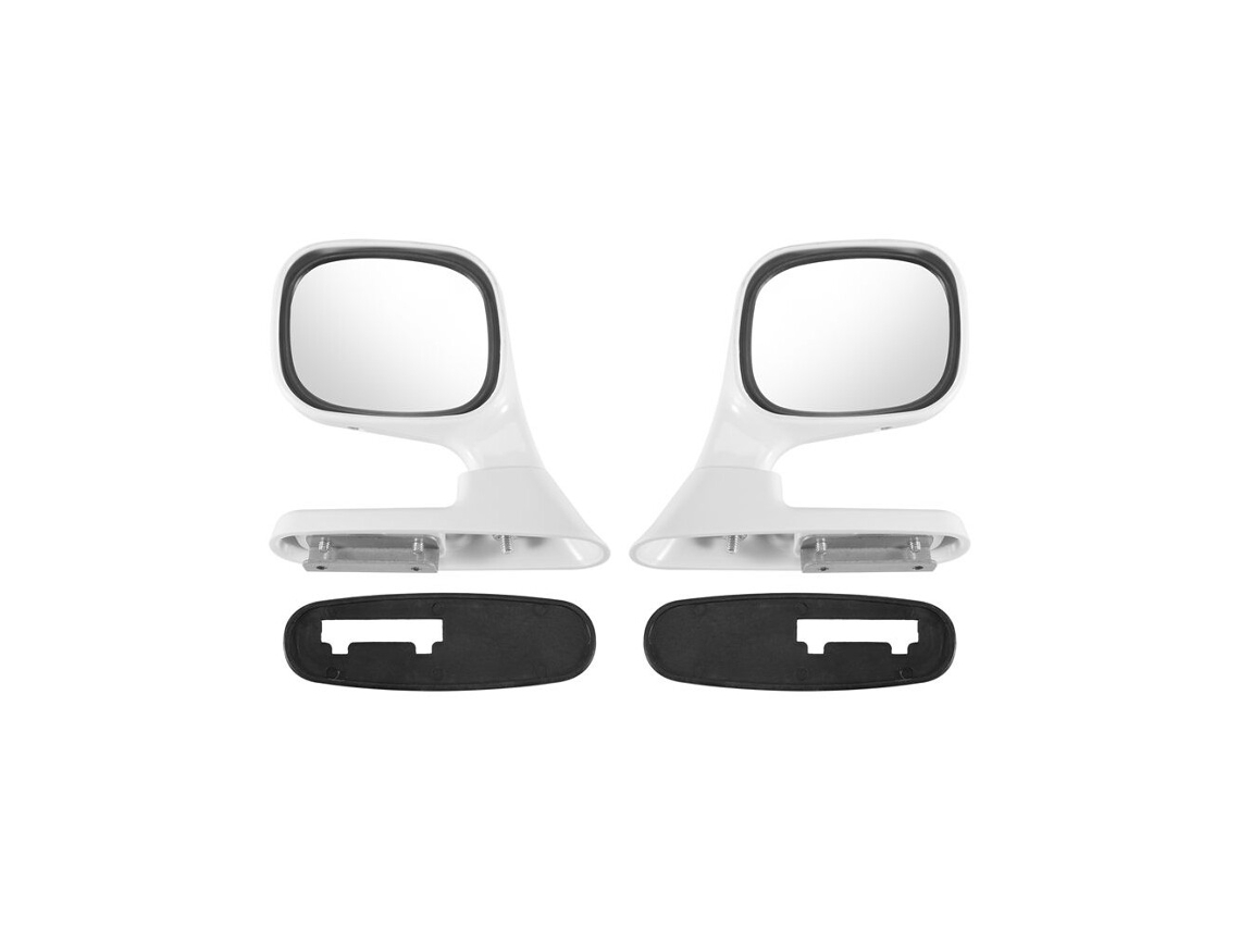 2 Peças: Retrovisor Lateral Universal para Capô , Refletor Ajustável para Carros, Suv e Camiões Branco (externo)