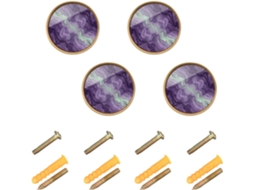 Puxadores Para Portas E Gavetas De Armários Guoche, Design Em Mármore Roxo Para Cozinha, 32mm