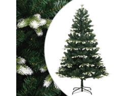 Vidaxl Árvore De Natal Artificial Articulada C/ Flocos De Neve 210 Cm