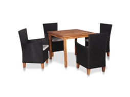 Dining Set, Dining Sets Vidaxl Multicolor Rattan / Vime (n/a)
