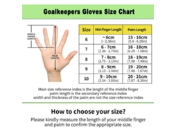 Business luvas de Goleiro de Futebol com Grip Forte Tamanhos 6 e 10 para Crianças Jovens e Adultos