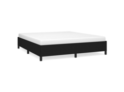 Estrutura De Cama Vidaxl Preto Tecido (203x163x35 Cm)