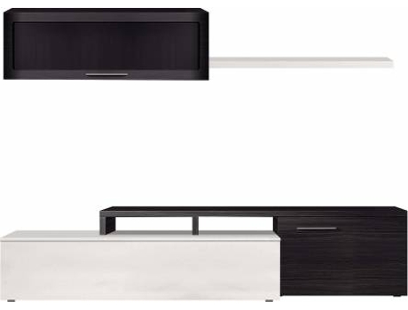 Móvel de TV FORES Adriano  (Branco - Cinzento Cinza - Madeira - 200 x 41 x 44 cm)