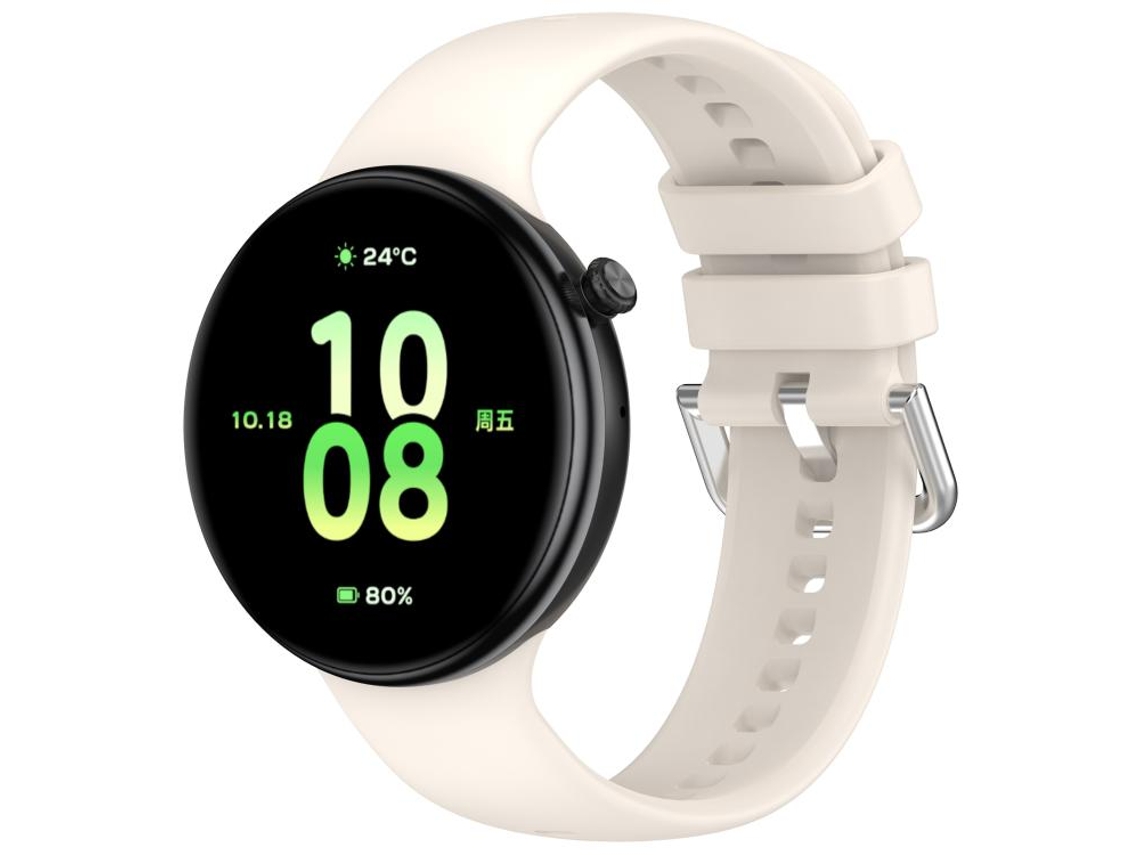 Bracelete Para Honor Watch Fit - Silicone Cor Sólida - Fivela Prateada Starlight
