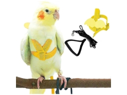 2026 arnés Ajustável para Aves com Correia de 2m, Kit de Treinamento Ao Ar Livre para Papagaios, Cacatúas e Periquitos