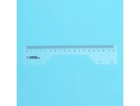 Régua 18Cm com Furação Inteligente Caderno Inteigente
