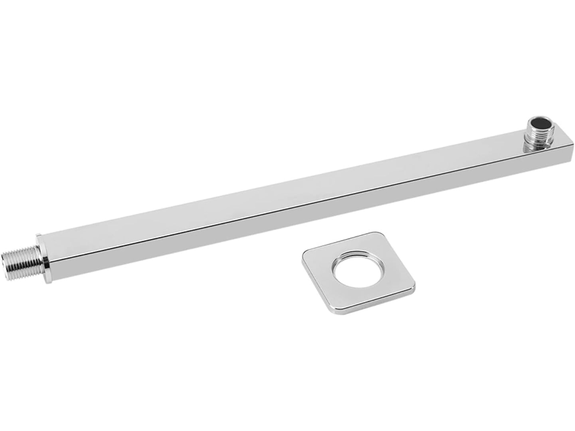 Braço Extensor De Chuveiro Parede Em Aço Inoxidável 35cm, Suporte Extensor Para Chuveiro Com Capa Decorativa, Acessório
