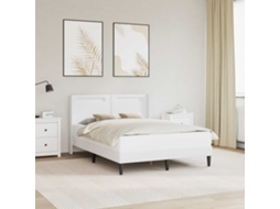 Vidaxl Estrutura da Cama Branco 160 X 200 Cm Couro Sintético