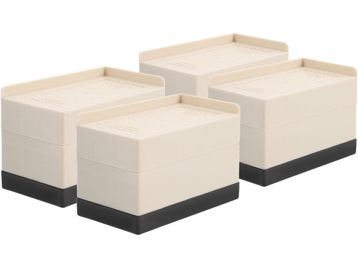 Hastes giratórias de plástico preto Luxshiny, 40 peças de 25 mm para mesas e escrivaninhas, proteção contra