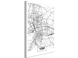 Quadro ARTGEIST City Plan: Lodz (1 Part) Vertical (60x90)