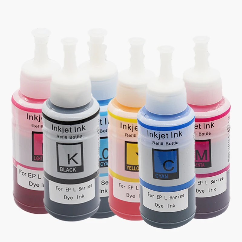 1set T6731 T6732 T6733 T6734 6735 T6736 664 672 673 Refill Dye Ink for Epson L800 L805 L810 L565 L1800 L380 L100 L110 L3150 L1300 MDUG