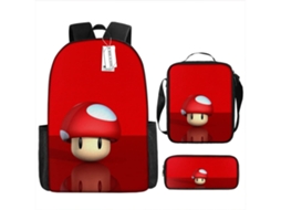 Conjunto De Três Peças De Mochila De Estudante  Mario1*