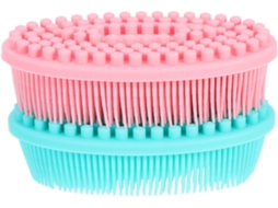 Lurelia Conjunto De 2 Escovas De Banho Para Bebé, Silicone Macio, Dupla Face E Massagem Suave, Uso Diário Prático