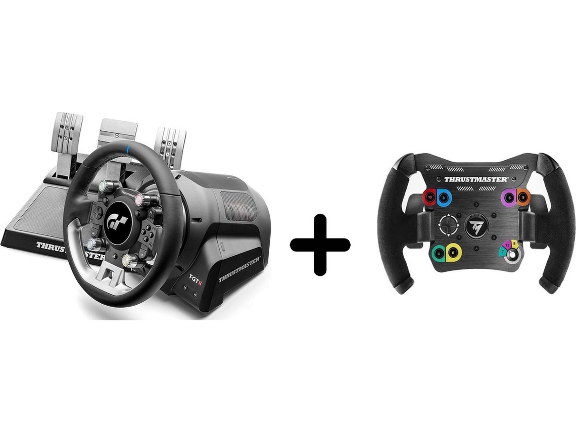 Volante Thrustmaster T-gt Ii + 3 Pedais + Acessório Para Volante Aberto – Sem Suporte – Ps5/ps4/pc