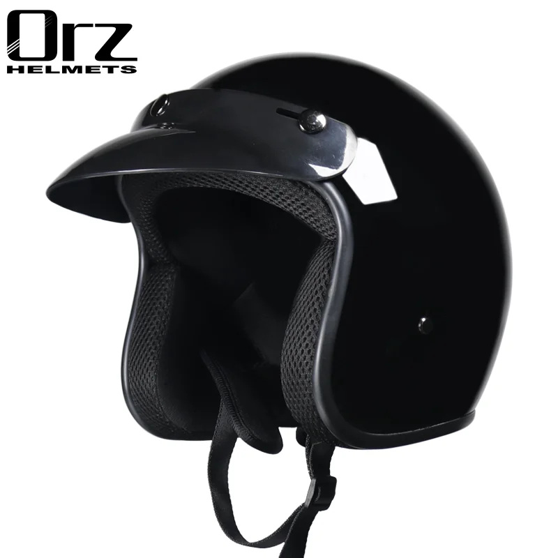 Capacete De Motocicleta (xl) 3/4, Unissex, Com Certificação Dot E Casco Em Abs.
