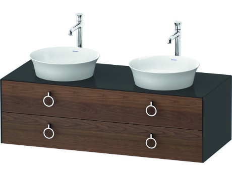 DURAVIT White Tulip móvel de casa de banho suspenso na parede Largura 1300 X Profundidade 550Mm com 2 Gavetas com Alça Wt4993B