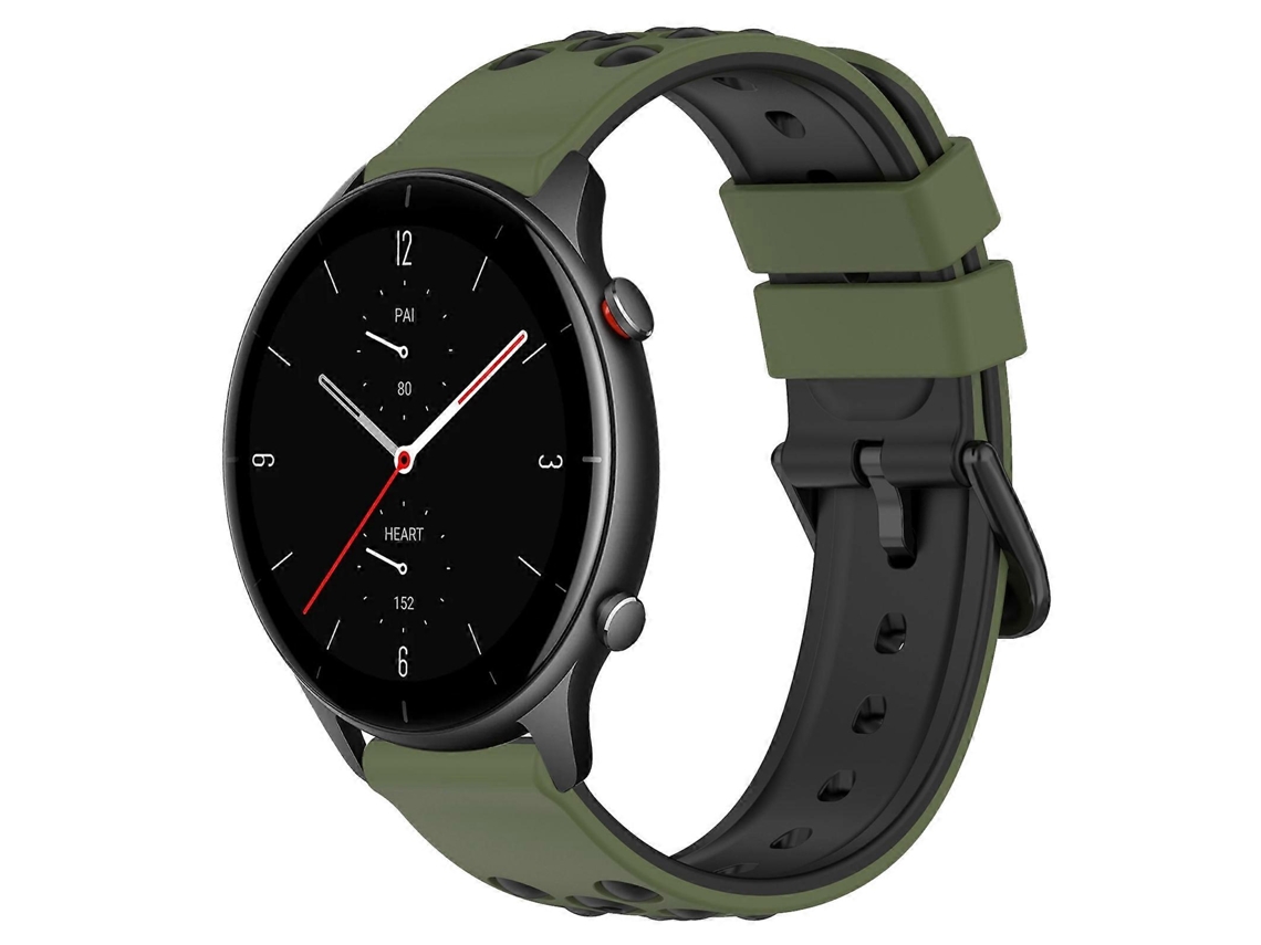 Pulseira De Silicone Poroso Bicolor De 22 Mm Para Amazfit Gtr 2e