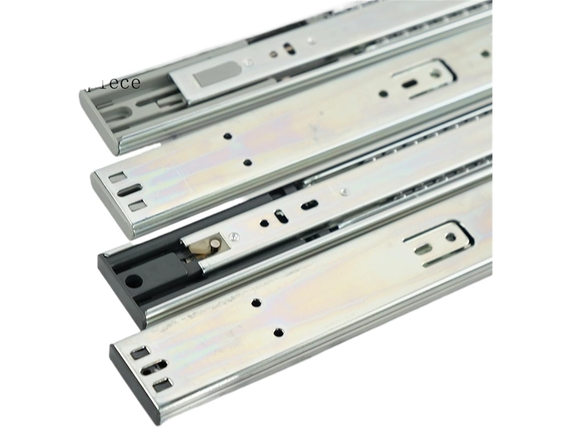 1 Peça De Corrediça Gaveta Com Rolamento Esferas, Extensão Total, 3 Dobras, Em Aço Laminado A Frio, 45mm, Para Móveis De