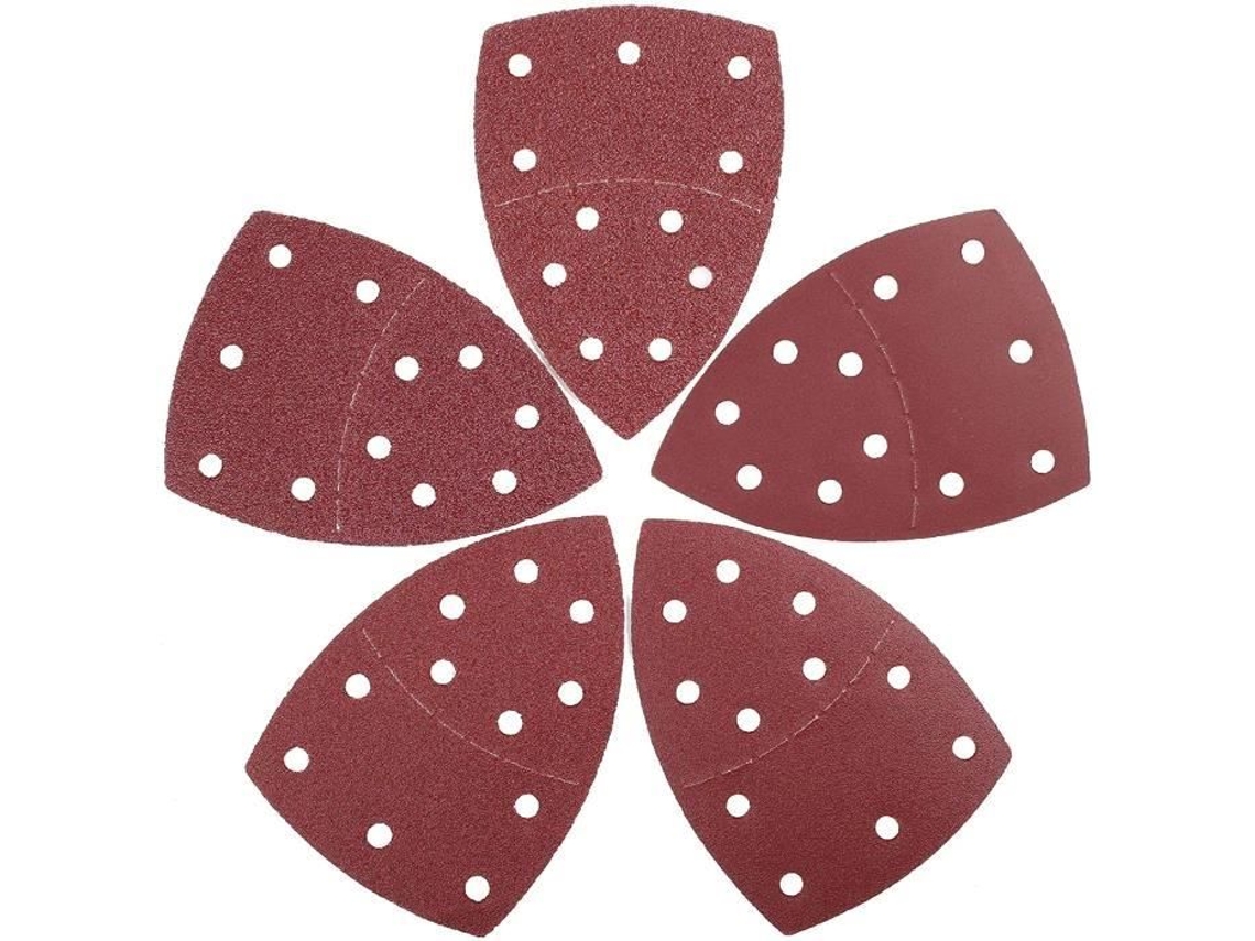 Lixa LotFancy 100 peças para lixadeira triangular 105 x 152 mm, 11 furos, folhas de lixa de grão 40-60-80-120-6 S/MARCA