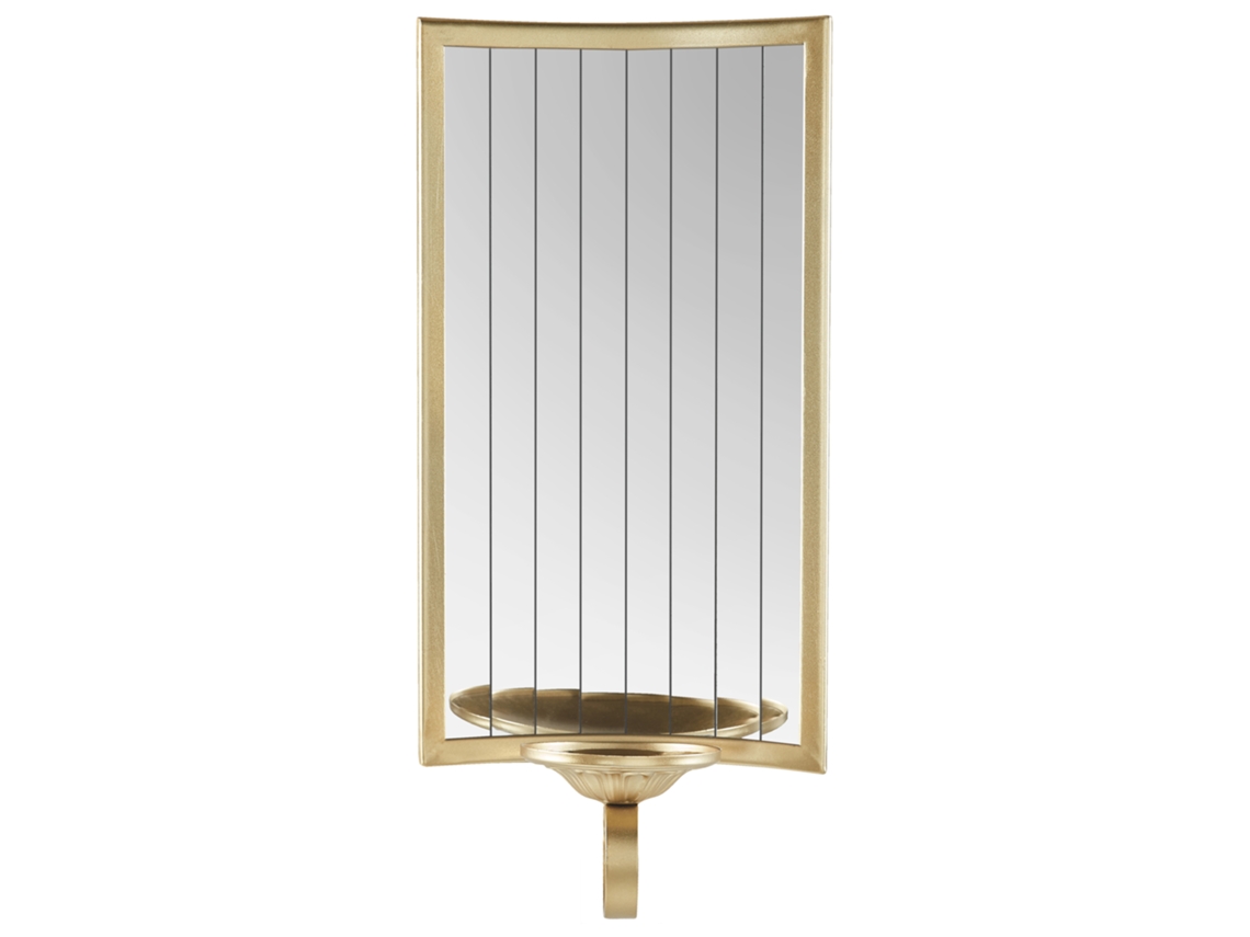 Castiçal De Parede Sobreda 41 Cm Metal Dourado