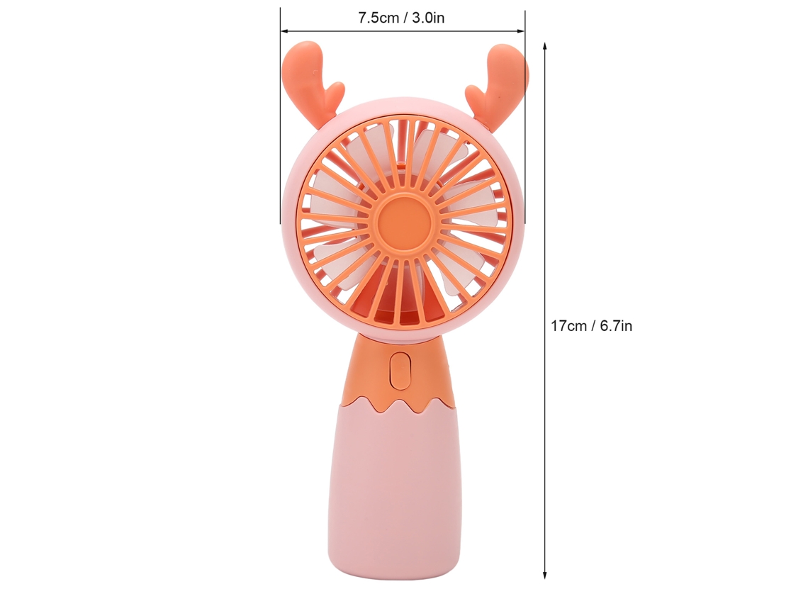 Ventilador De Mão Deer Ears, Carregamento Usb, Ergonômico, Bateria De 300 Mah, Mini Ventilador Portátil Ergonômico Para Casa, Viag Slowmoose