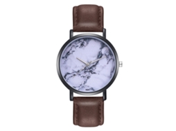 Reloj De Cuarzo De Pareja Con Correa De Cuero Pu Zhoulianfa (café)
