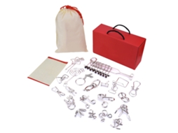 Conjunto de 20 Quebra-cabeças de Arame Metal S/MARCA