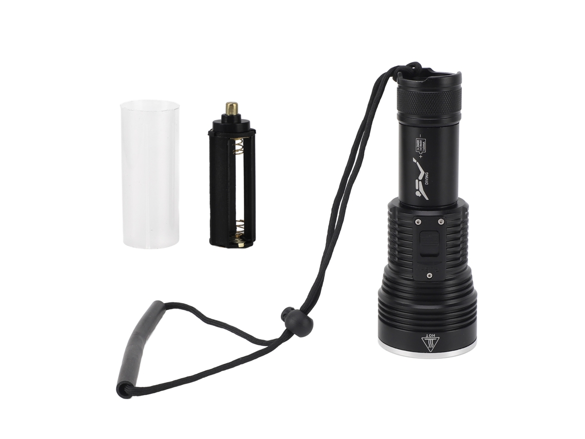 Lanterna de Mergulho 3800lm 100m IPX8 Impermeável 3 Modos S/MARCA