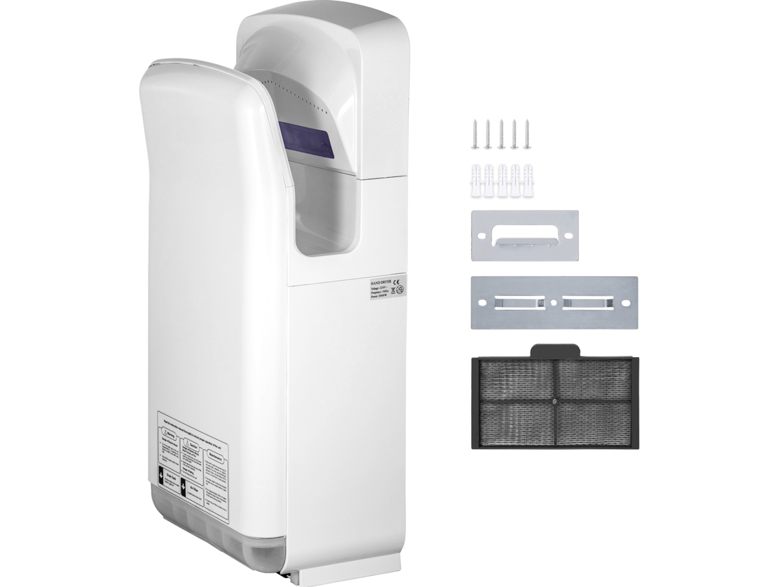 Secador De Mãos Elétrico Automático Comercial Succebuy 2000 W Abs Jet Hepa Branco