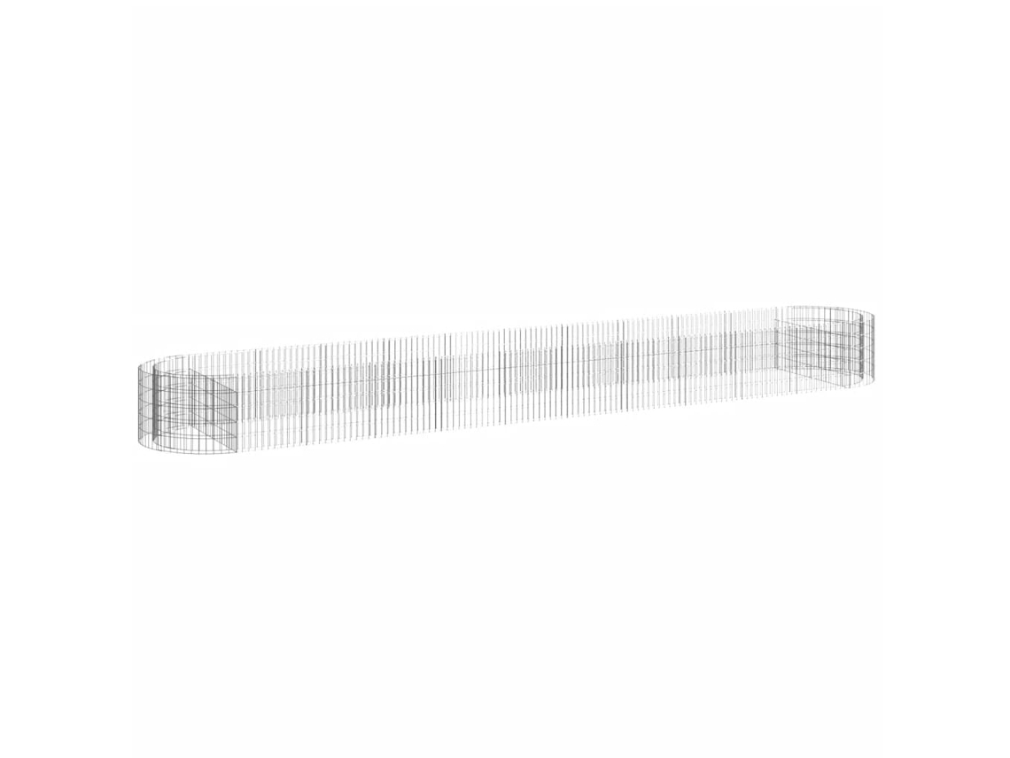 Gabion Raised Bed, Gabion Raised Beds Vidaxl Prateado Ferro (600 X 100 X 50 Cm)