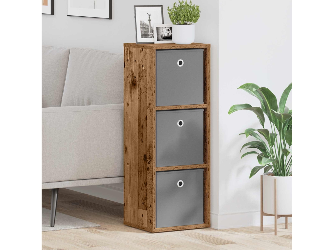 Vidaxl Buffet Com Gaveta Madeira Antiga 30,5 X 27 X 84,5 Cm
