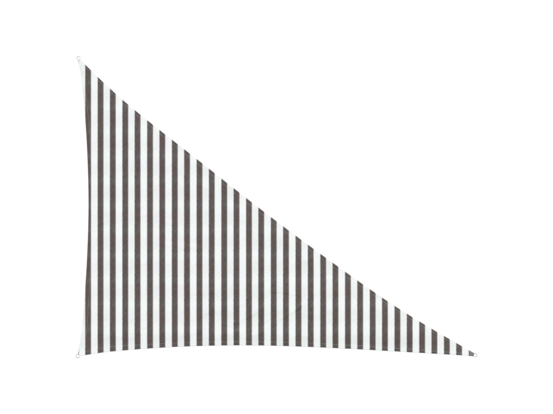 Vidaxl Vela De Sombra 3 X 4 X 5 M Hdpe Triangular Cinza Claro E Branco
