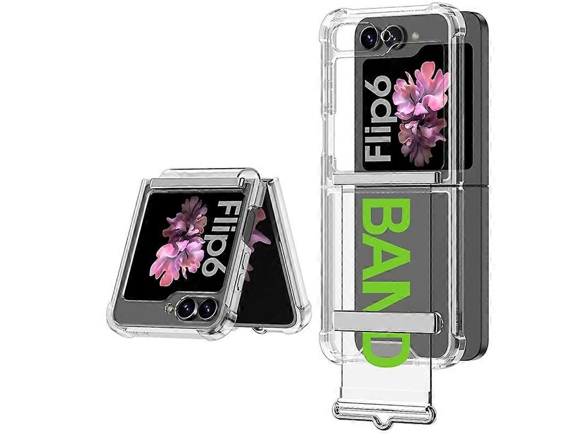 Capa Transparente Gkk Com Suporte De Pulso E Airbag Para Samsung Galaxy Z Flip7 5g
