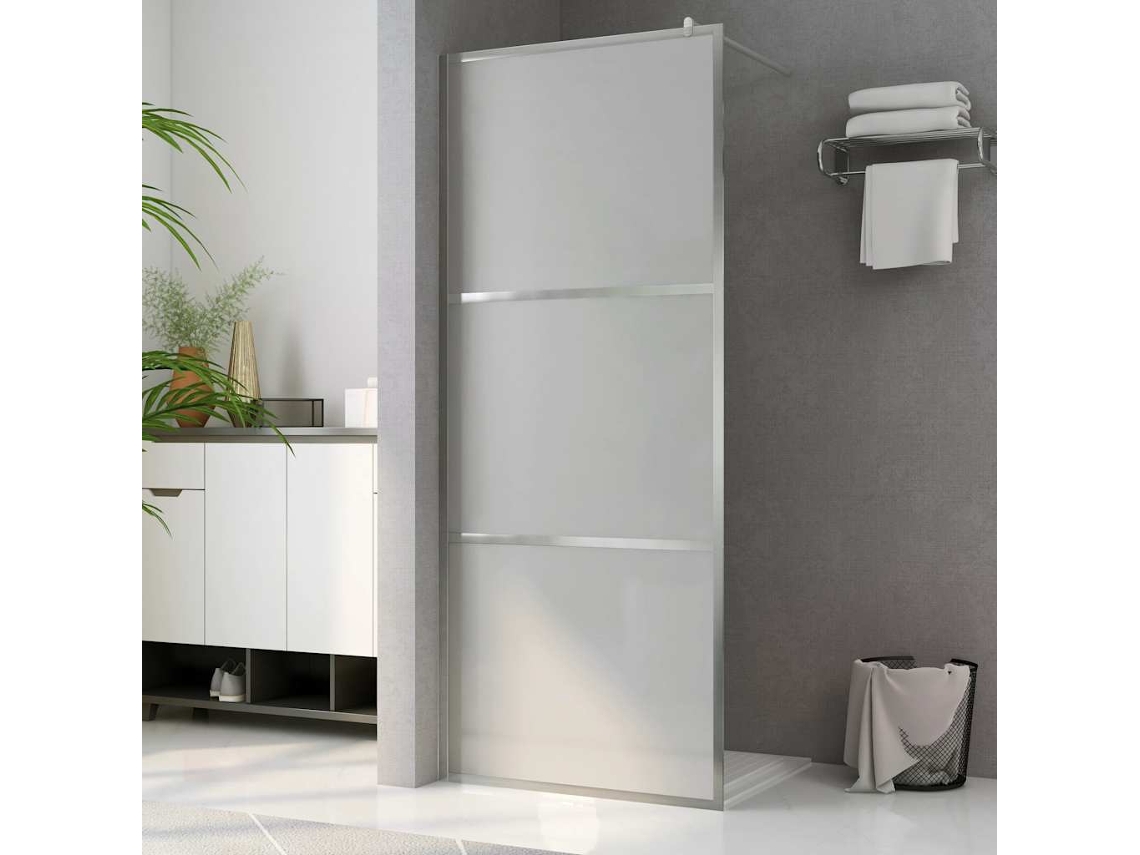 Vidaxl Divisória De Chuveiro 90x195 Cm Vidro Fosco Esg
