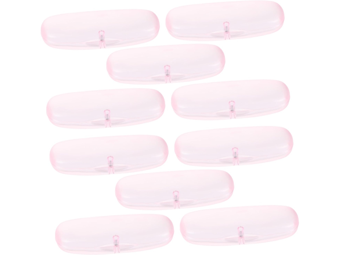 De 10 Estojos Portáteis Para Óculos De Sol, Em Pvc Resistente A Impactos, Rosa.