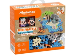 Blocos De Montar Marioinex Mini Waffle Ilha Do Tesouro, 148 Peças, Brinquedo Colorido