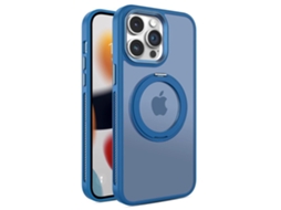 Suporte Casa Magsafe Para Iphone 13 Pro Pele Sintética Azul