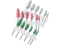 Kit para cuidados com as cutículas com 18 peças em silicone e aço inoxidável.