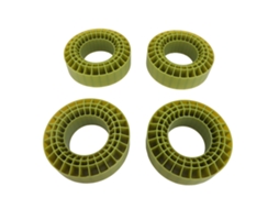 Mali 4pcs Inserto de Silicone para Pneu Roda 1.9 Polegadas Carro Crawler 1/10 Scx10 Apoio Lateral 108x42mm Verde