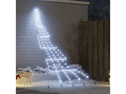 Vidaxl Árvore De Natal Led Com Estacas Para O Solo Branco Frio 306 Cm