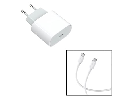 Carregador Base Type-C Fastcharge Carga Tecnologia para iPhone 15 Plus LEKUS Branco