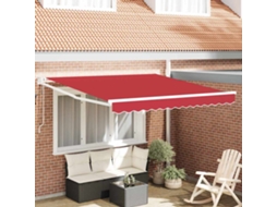 Vidaxl Toldo Retrátil Vermelho 300 X 250 X 165 Cm Poliéster E Metal