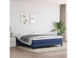 Vidaxl Colchão De Molas Ensacadas Firmeza Média 160x200x20 Cm Tecido Azul