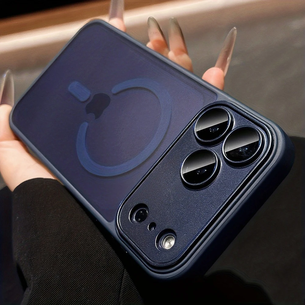 Capa Magnética À Prova De Choque Para Iphone 16 Pro Max (azul)